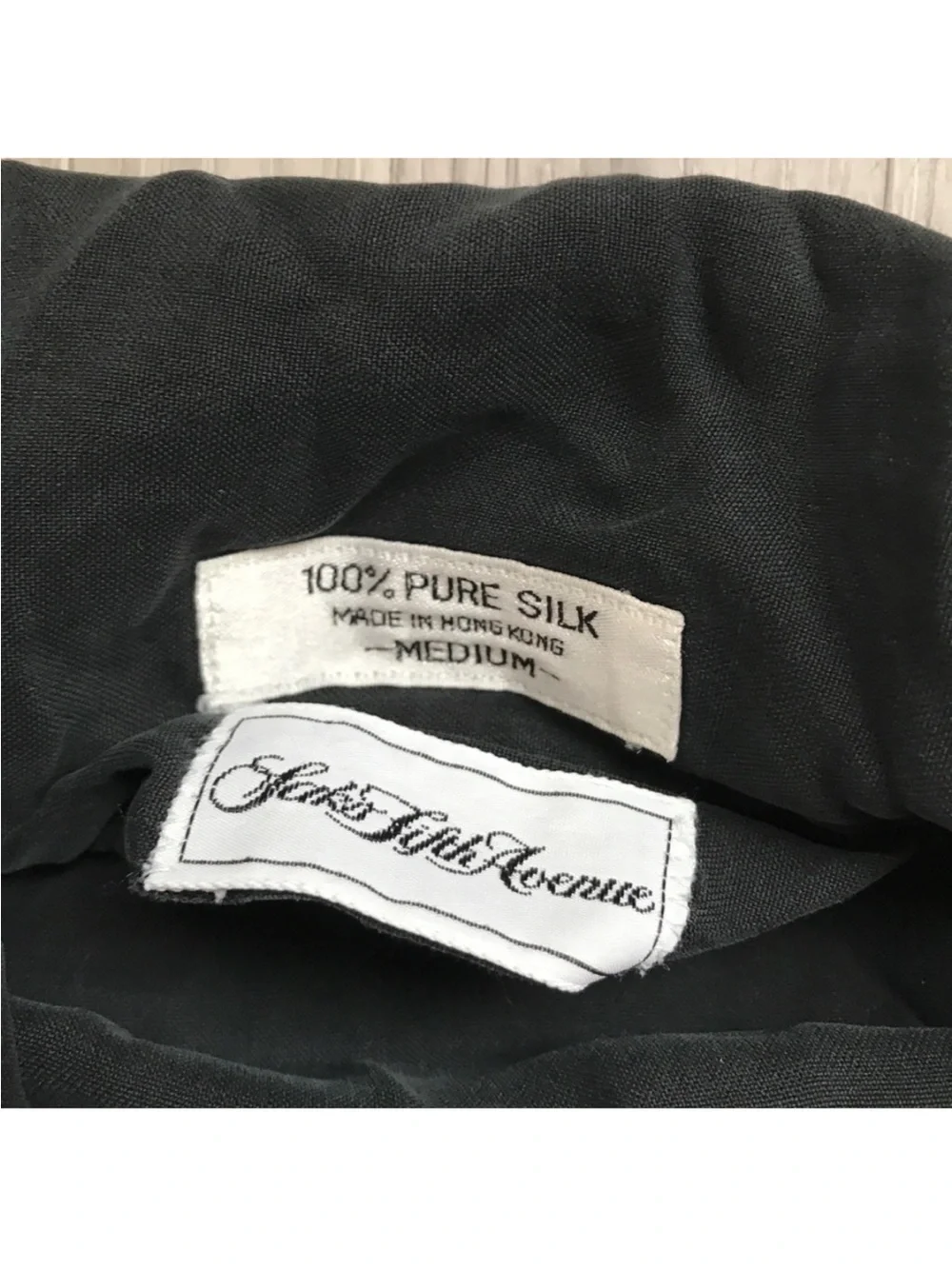 SAKS FIFTH AVE BLACK SILK PJ SHIRT MENS XL